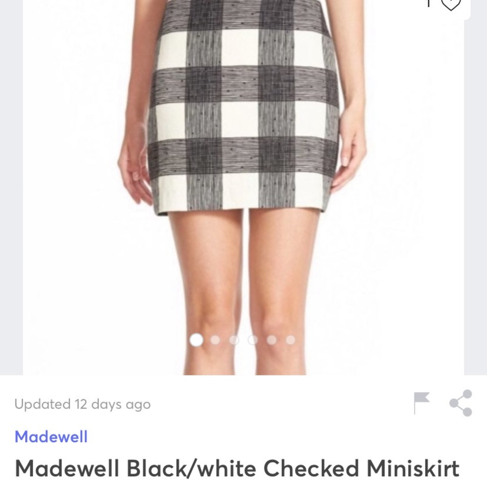 Madewell plaid skirt